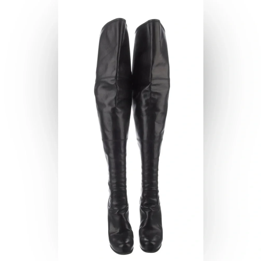 Louis Vuitton Over Knee Zip Up Leather Boot 37 Excellent Condition - Picture 2 of 4